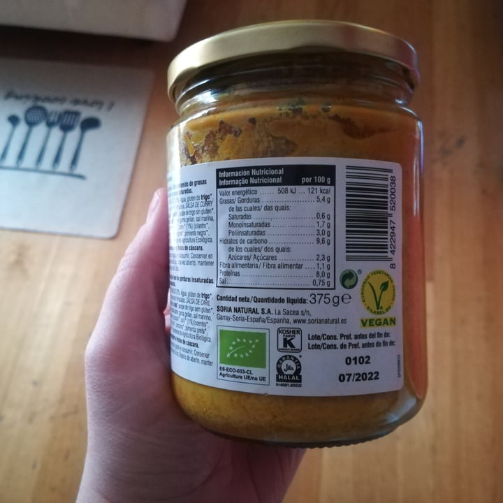 photo of Soria Natural Seitán esponjoso al curry shared by @vanodumo on  12 Apr 2021 - review