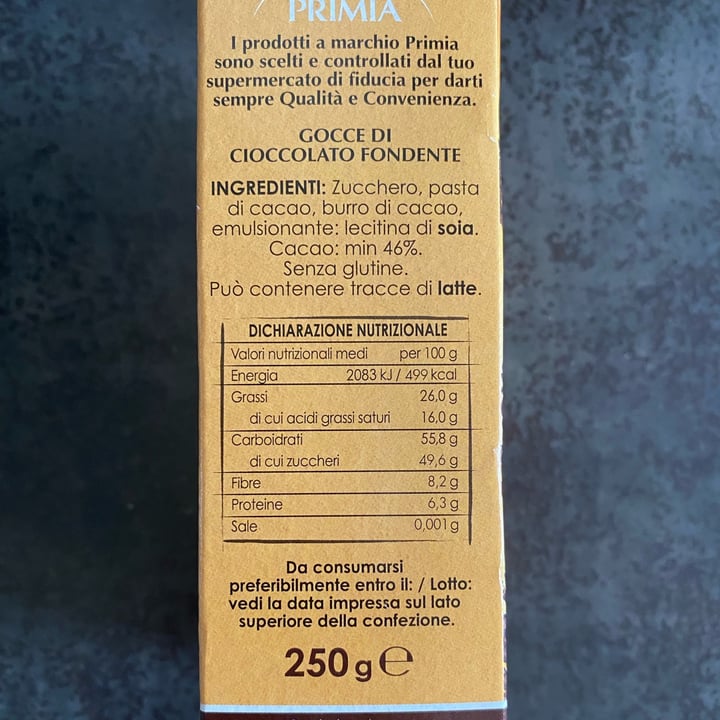photo of Primia Gocce di cioccolato fondente shared by @giusu on  13 Mar 2022 - review