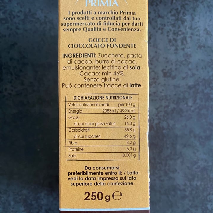 review photo of Primia Gocce di cioccolato fondente shared by @giusu on 13 Mar 2022 - review