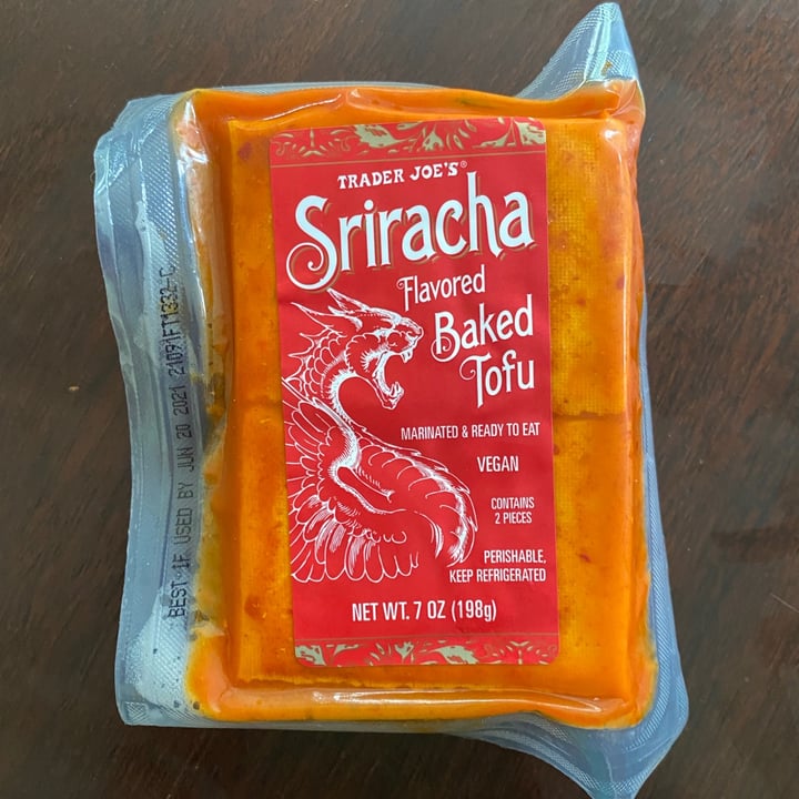 photo of Trader Joe's Sriracha Baked Tofu shared by @kristyahimsa on  09 Jun 2021 - review