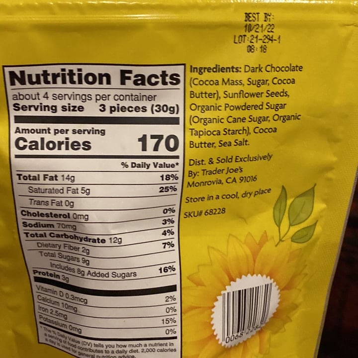review photo of Trader Joe's Dark Chocolate Sunflower Seed Butter Cups shared by @vegan-leeds on 13 Dec 2021 - review