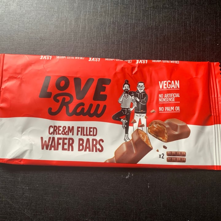 photo of LoveRaw Cre&m Filled Wafer Bars shared by @frogusvegan on  20 Feb 2021 - review