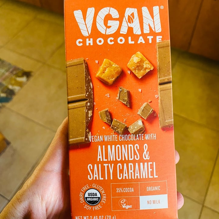 photo of VGAN Chocolate Vegan White Chocolate With Almonds And Salty Caramel shared by @beckyyy on  01 Dec 2022 - review