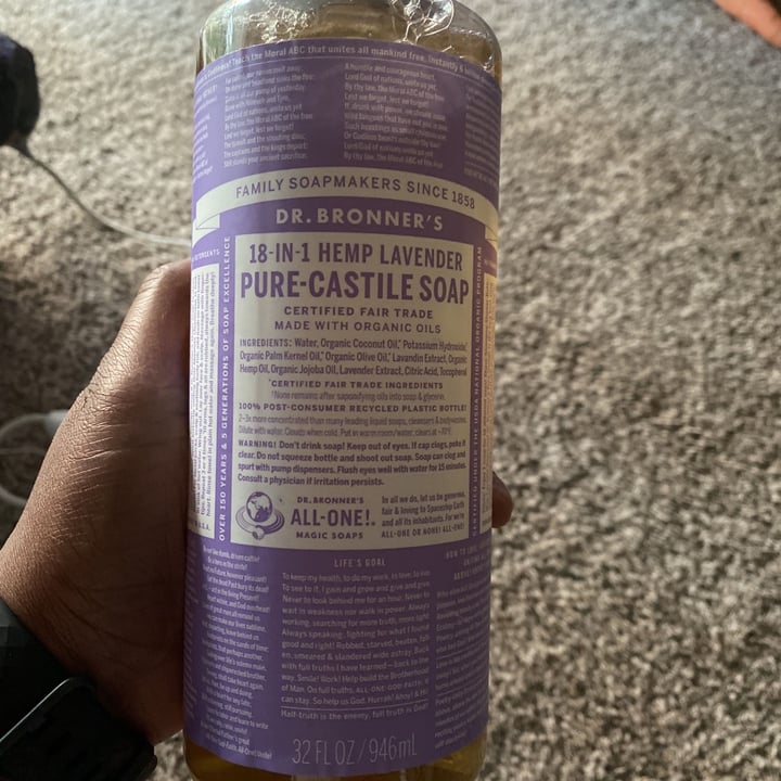 photo of Dr. Bronner's 18-IN-1 Hemp Lavender Pure Castile Soap shared by @soulseashell on  18 Aug 2021 - review