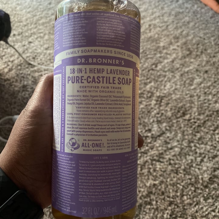review photo of Dr. Bronner's 18-IN-1 Hemp Lavender Pure Castile Soap shared by @soulseashell on 18 Aug 2021 - review