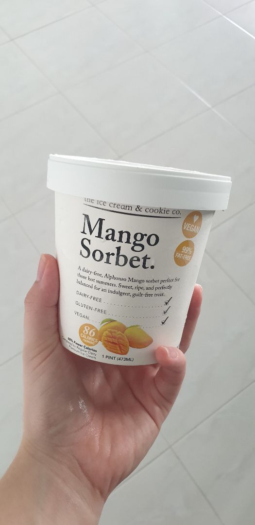 photo of The Ice Cream & Cookie Co Mango Sorbet shared by @j1ngy1 on  04 Jun 2020 - review
