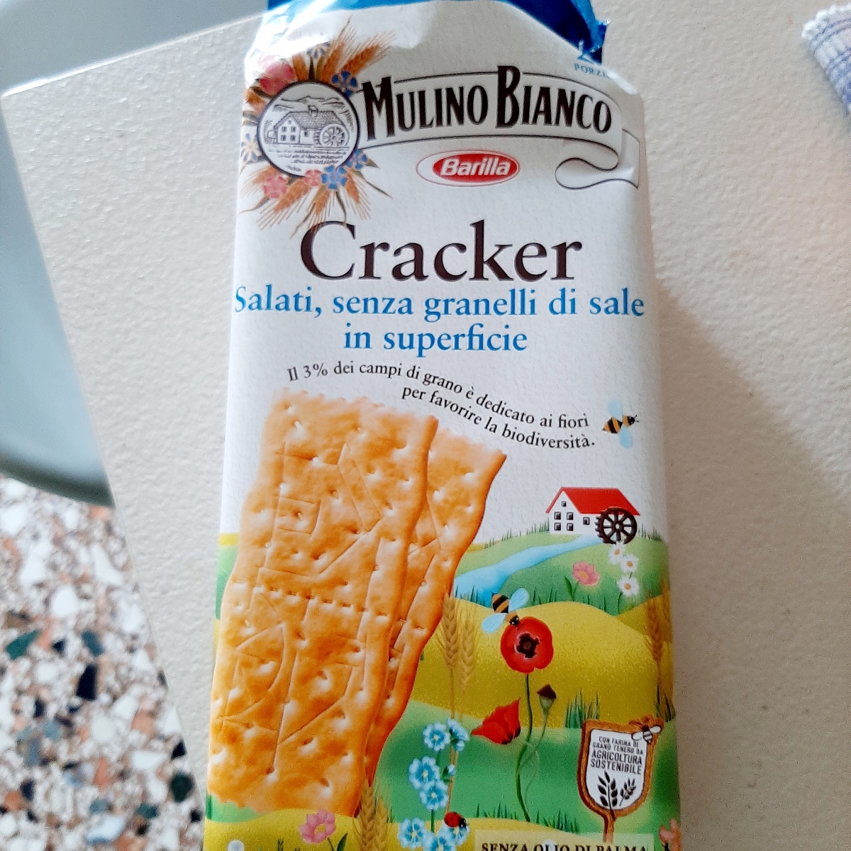 Cracker Salati Senza Granelli di Sale *20 Porzioni* - MULINO Bianco - 500gr  (1)
