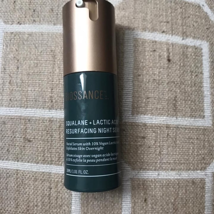 photo of Biossance Squalane + Lactic Acid Resurfacing Night Serum shared by @crisrodrigues on  09 Jul 2021 - review