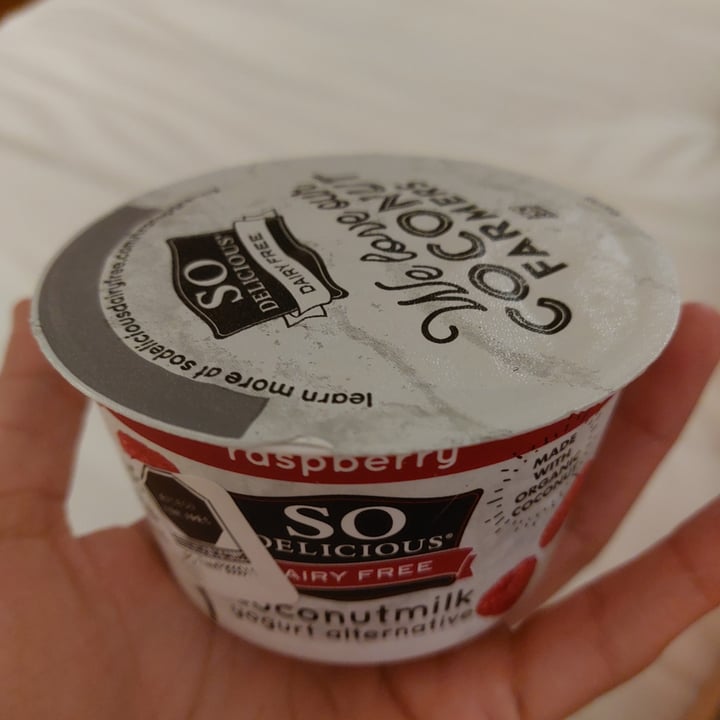 photo of So Delicious Dairy Free coconut yogurt raspberry shared by @monicaqg on  05 Oct 2022 - review
