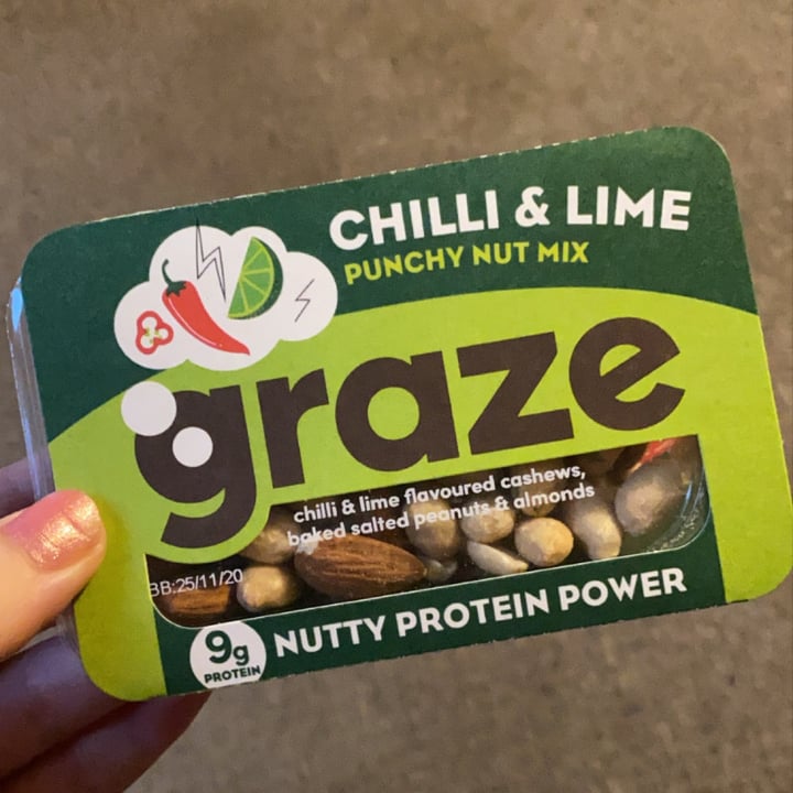 photo of graze Chilli and Lime Nutty Protien Power shared by @meganpatriciafierce on  25 Nov 2020 - review