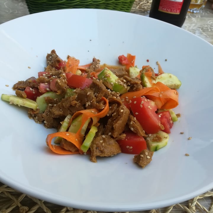 photo of Hotel Sylva & RistoVegan Gnocchetti Zucchine Piselli...seitan In Agrodolce Con Pomodori E Cetrioli shared by @serenasensi on  06 Aug 2022 - review