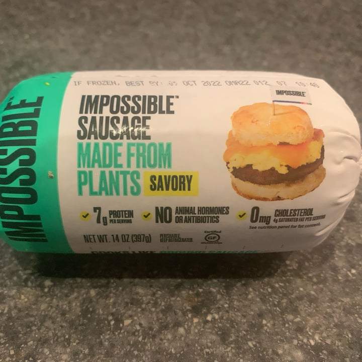 review photo of Impossible Foods Impossible Sausage (Ground Savory) shared by @betjack93 on 27 May 2022 - review