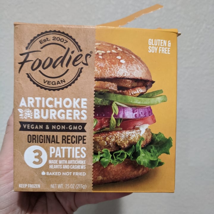 photo of Foodies Vegan Artichoke Burgers shared by @regimack on  06 Jul 2021 - review