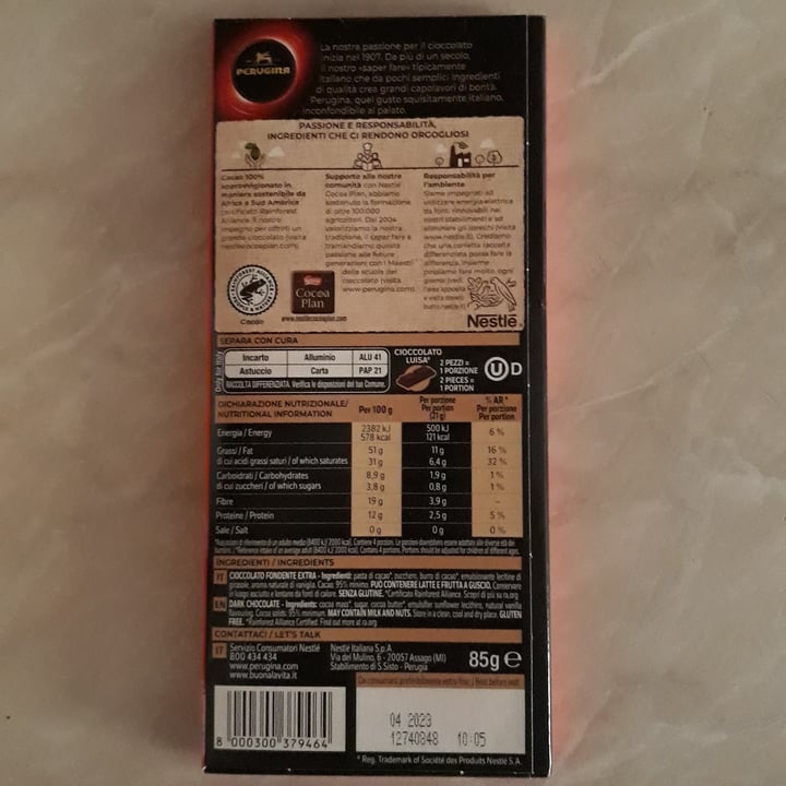 review photo of Perugina Cioccolato 95% shared by @giusy26 on 01 Apr 2022 - review
