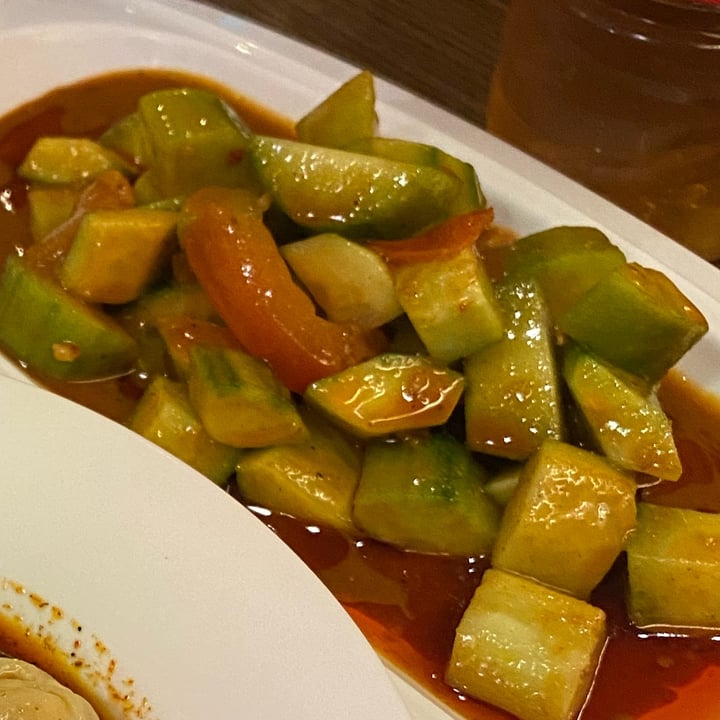 photo of Tofu Vegan Smacked Cucumber With A Spicy, Garlicy Sesame Dressing shared by @veganmiranda on  26 Feb 2022 - review