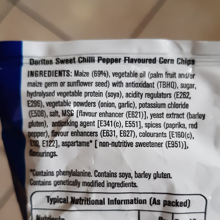 review photo of Doritos Sweet Chilli Pepper Flavoured Corn Chips shared by @lpandel on 16 Oct 2021 - review