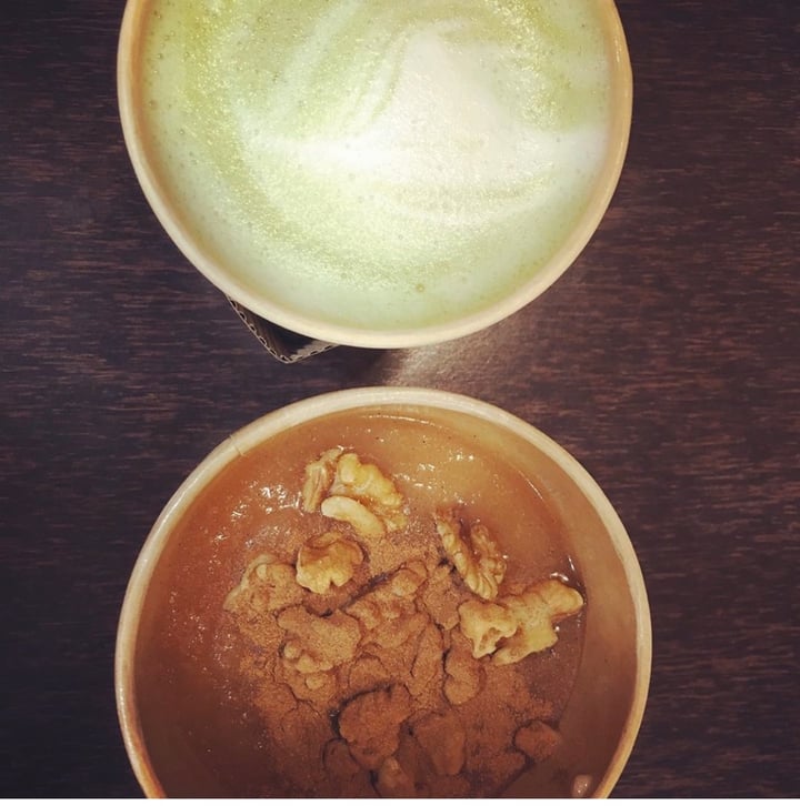 review photo of Haferkater Porridge and Matcha Latte with Oat Milk shared by @veganjaa on 14 Jan 2020 - review