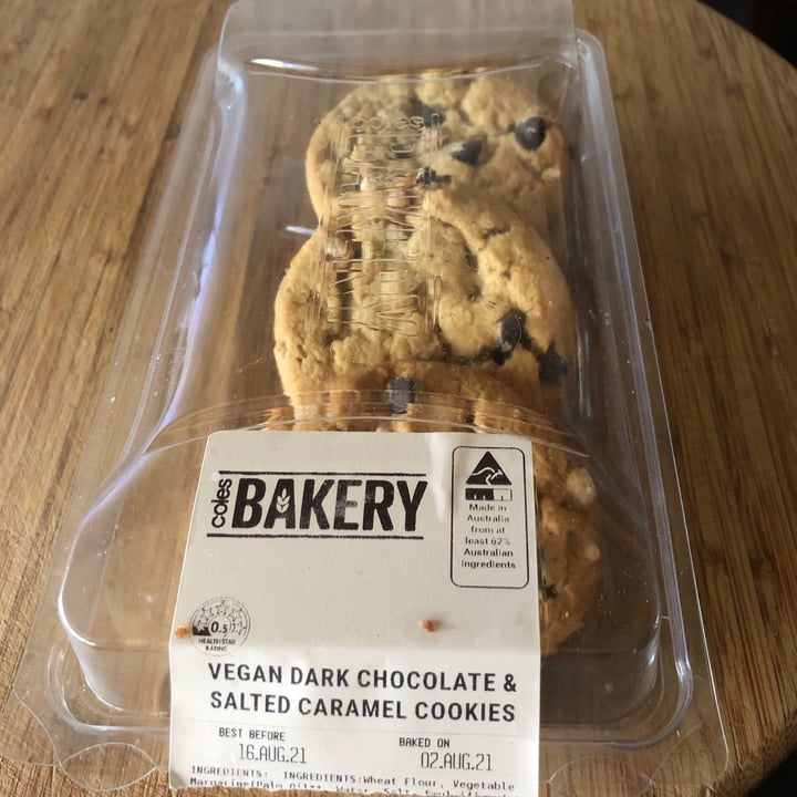 photo of Coles Bakery Dark chocolate and Salted Caramel Cookies shared by @ajah on  04 Sep 2021 - review