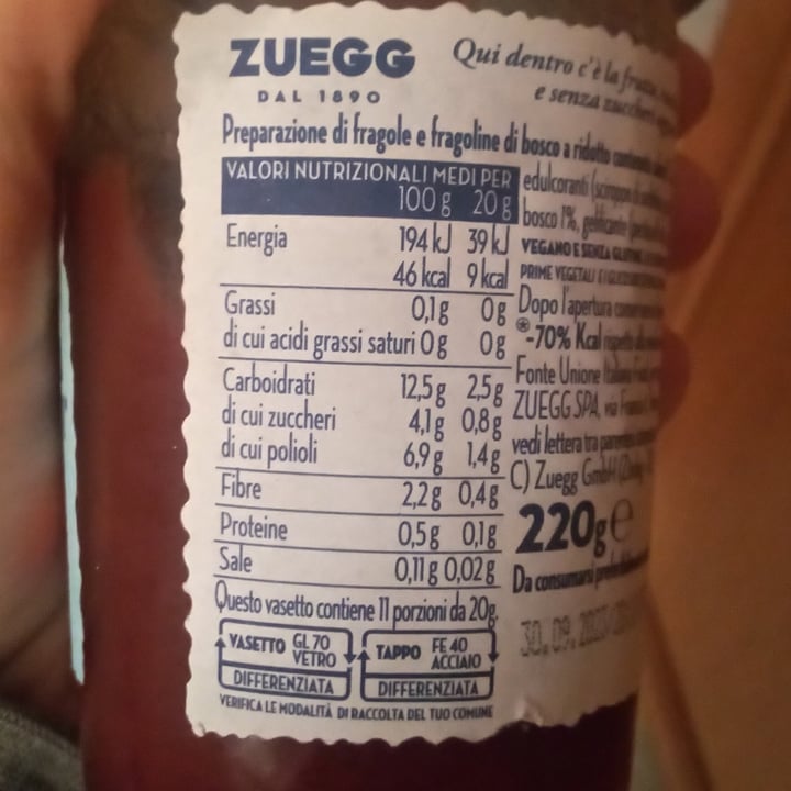 review photo of Zuegg Confettura di Fragole e Fragoline di Bosco - Zero Zuccheri Aggiunti shared by @sonsongb on 23 Oct 2022 - review