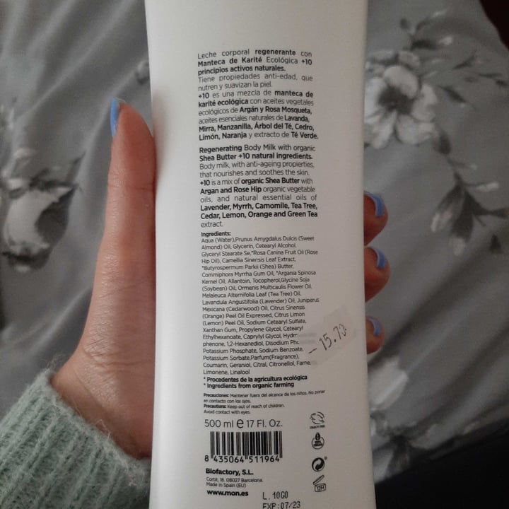 review photo of Mon Crema facial/Leche corporal shared by @luuuom on 13 Mar 2022 - review