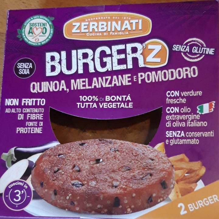 photo of Zerbinati Burger Quinoa, Melanzane e Pomodoro shared by @elee on  08 May 2022 - review