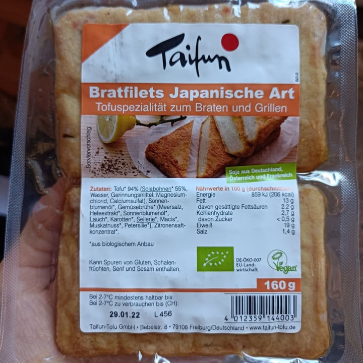 review photo of Taifun Tofu-Filets Japanese Style shared by @vpettini on 28 Nov 2021 - review