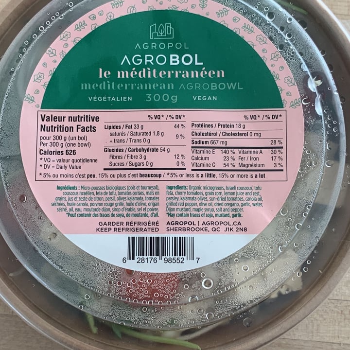 review photo of Agrobol Mediternean Agrobowl shared by @andreanneh on 17 Nov 2021 - review