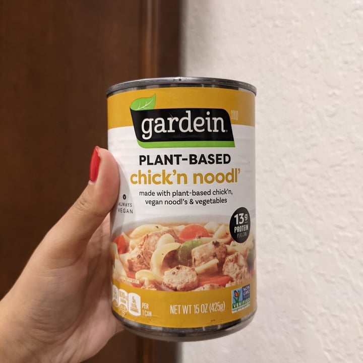 photo of Gardein Chick’n Noodl’ Plant-Based Soup shared by @shreyups on  29 Dec 2022 - review