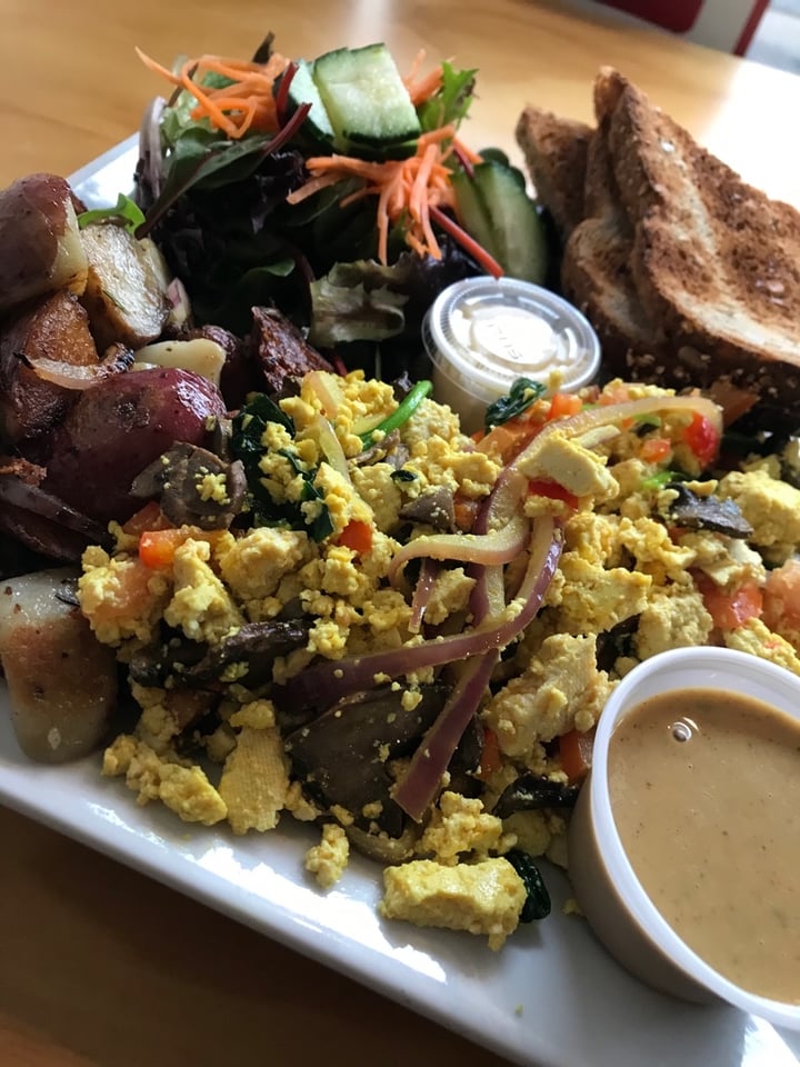 photo of Naidre's Vegan Breakfast Scramble Platter shared by @michaelharren on  06 Feb 2020 - review