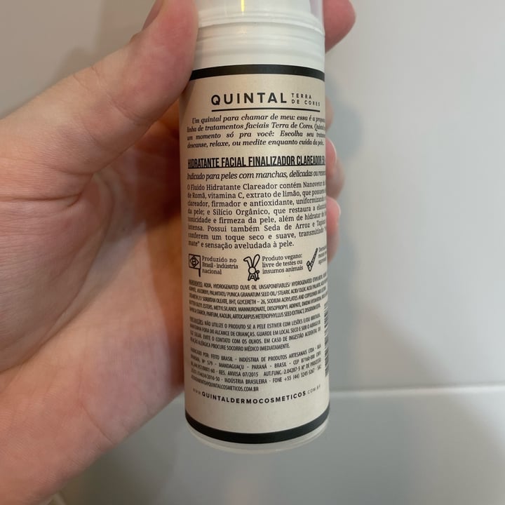 photo of Quintal Dermocosméticos Hidratante Finalizador shared by @thatoninatto on  05 May 2022 - review