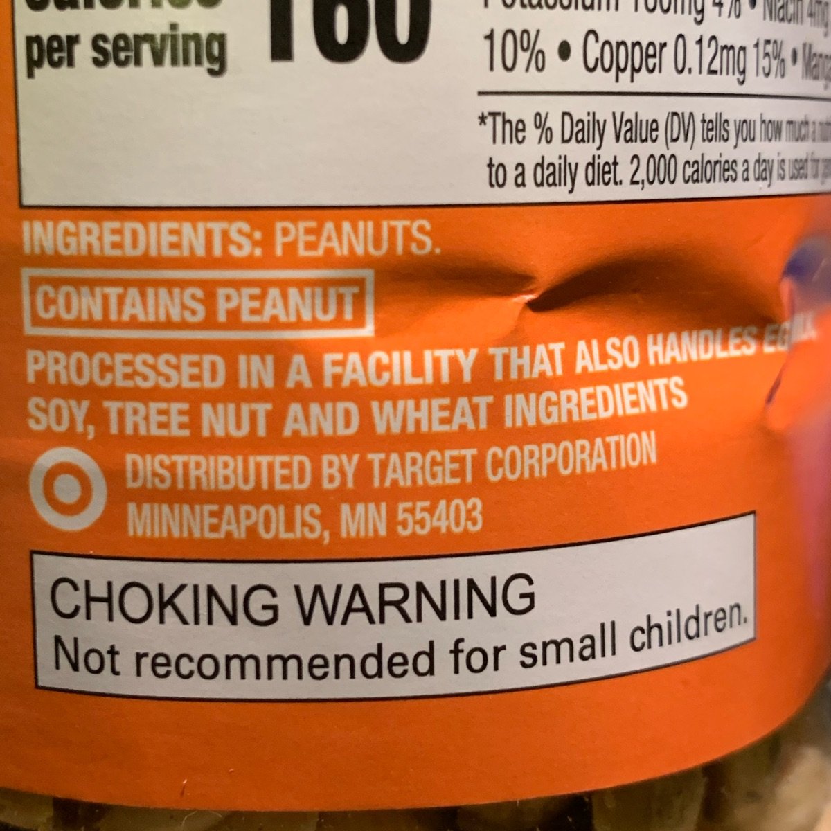 Unsalted Dry Roasted Peanuts from Good & Gather - Vegan Product Reviews ...