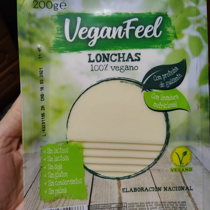 photo of Vegan Feel Lonchas 100% Veganas Queso shared by @elivegan on  10 Jan 2021 - review