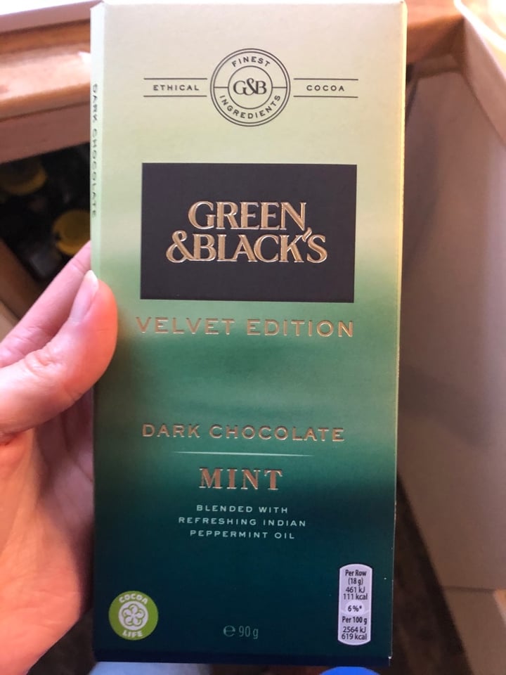 photo of Green & Black's Green & Black's Dark Chocolate with Mint shared by @hannahlucas on  05 Apr 2020 - review