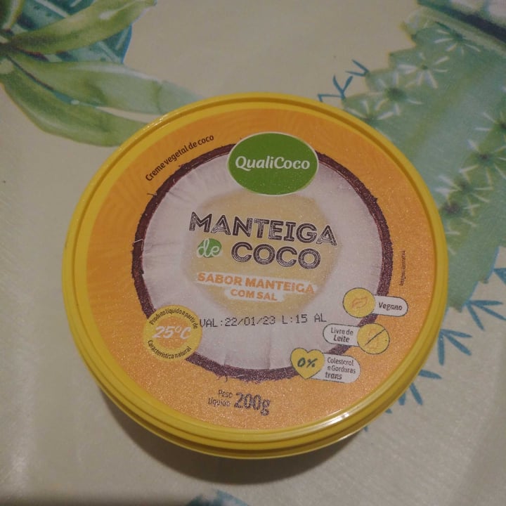 photo of Qualicoco Qualicoco Manteiga De Coco sabor Manteiga Com Sal shared by @milangonidias on  30 May 2022 - review