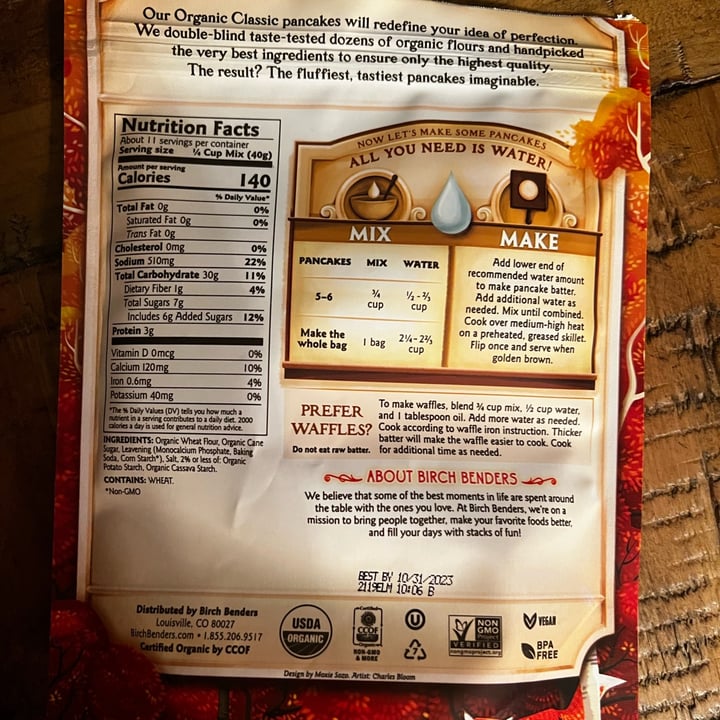 review photo of Birch Benders Organic Classic Pancake & Waffle Mix shared by @whitneys6 on 04 Nov 2022 - review