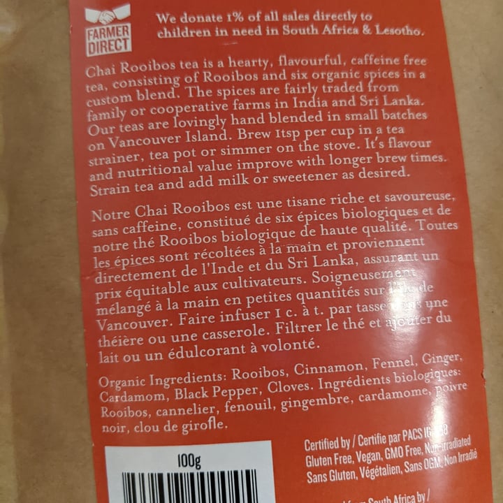 photo of Gathering Place Organic Chai Rooibos Tea shared by @jay-bear on  26 Nov 2021 - review