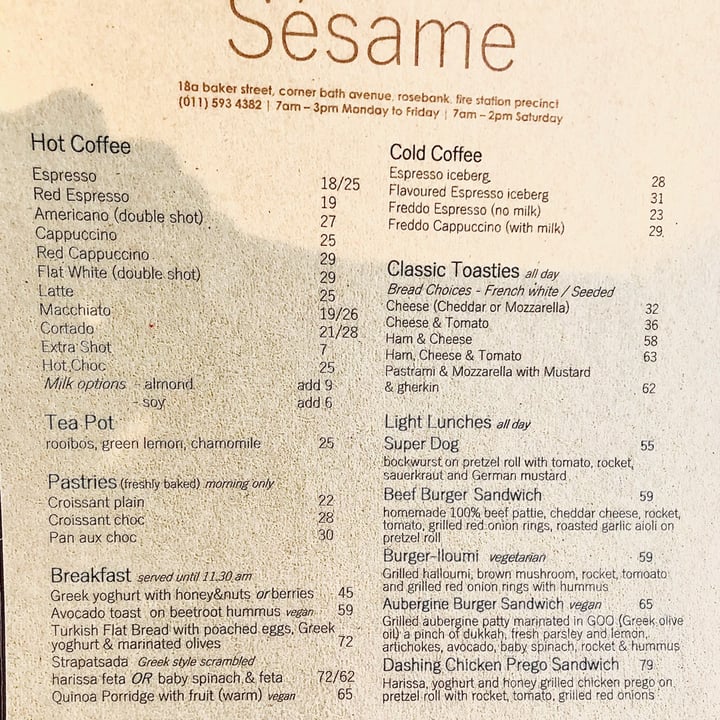 photo of Sésame Café Aubergine Burger Sandwich shared by @mayavegan on  10 Nov 2020 - review