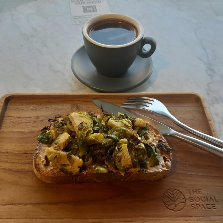 photo of The Social Space Toast Topped With Roasted Brussel Sprout, Tahini Spread & Citrus Dressing shared by @zaskia on  01 Mar 2021 - review