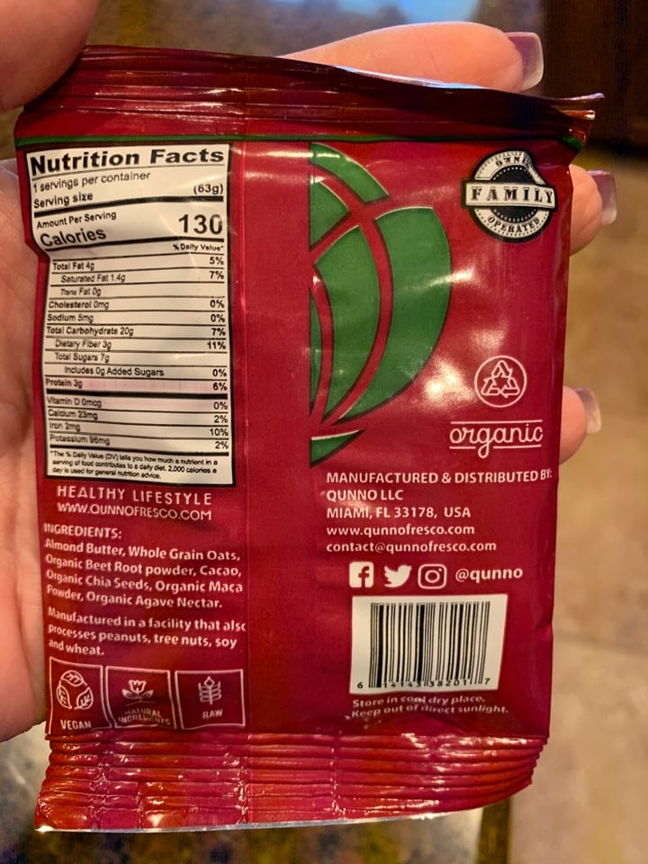 review photo of Qunno Vegan Fuel Bar shared by @andreamarie on 08 Dec 2019 - review