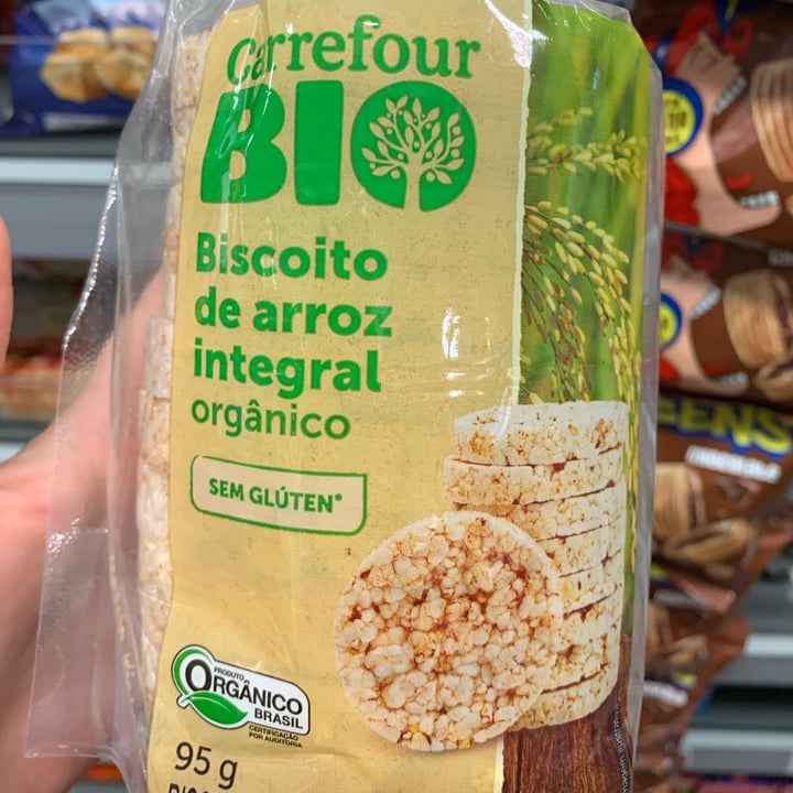 photo of Carrefour Bio Biscoito de arroz integral shared by @claudiacosentino on  11 May 2022 - review