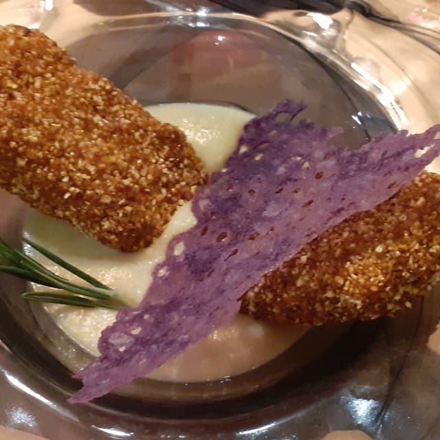 Photo of the dish “Tofu fish Su Crema Di Ceci”