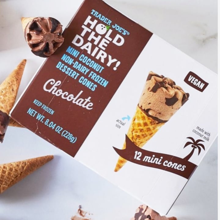 photo of Trader Joe's Hold the Dairy Mini Coconut Non-Dairy Frozen Dessert Cones shared by @jpegg on  01 Oct 2021 - review