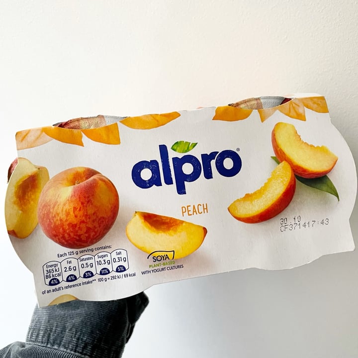 photo of Alpro Peach Yoghurt shared by @appleappleamanda on  09 Oct 2021 - review