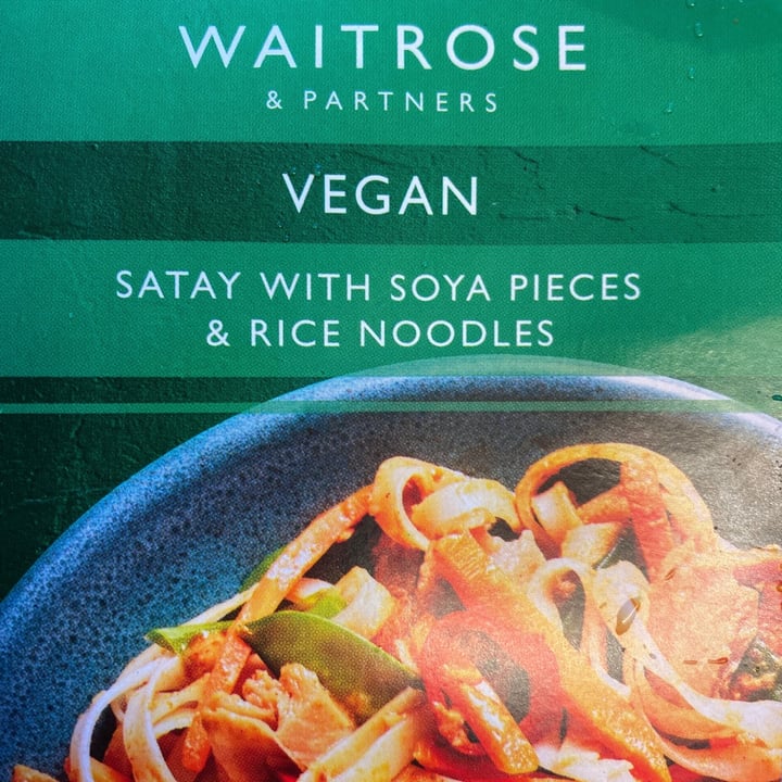 photo of Waitrose Vegan Satay with Soya pieces and Noodles shared by @aliciavev on  25 Oct 2020 - review