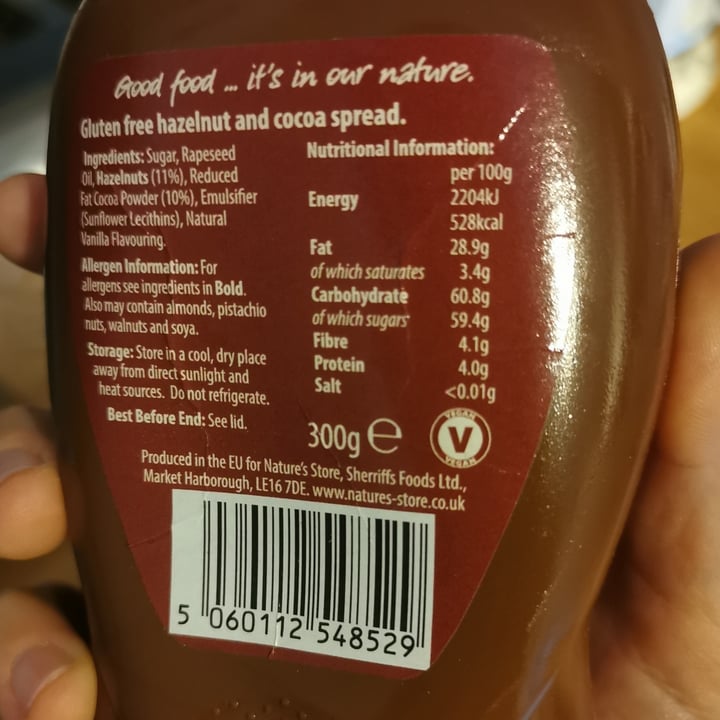 photo of nature's store Nature's Store Hazelnut & Cocoa Spread shared by @margherita2030 on  12 Apr 2022 - review