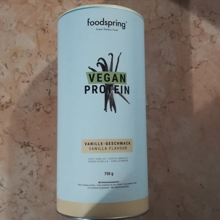 photo of Foodspring Vegan Protein Vanille-Geschmack shared by @e1e on  10 Dec 2022 - review