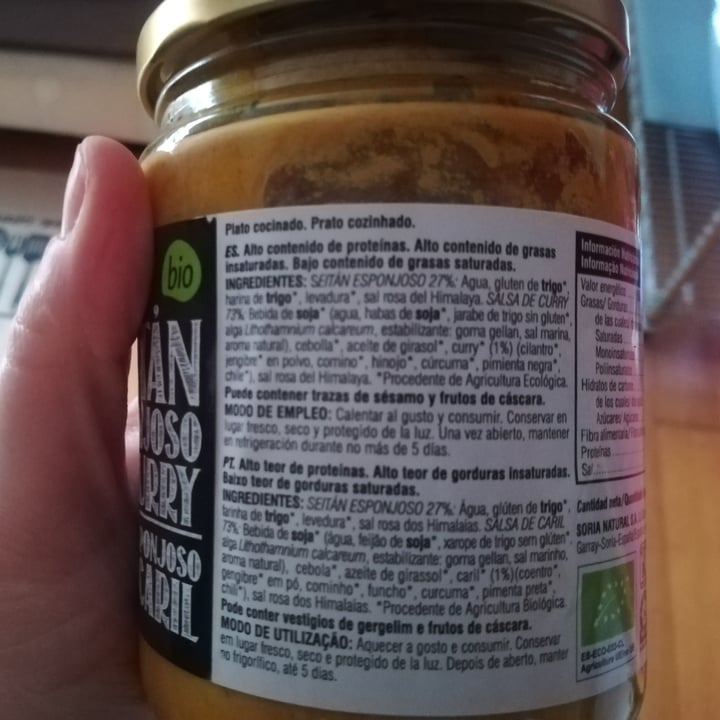 photo of Soria Natural Seitán esponjoso al curry shared by @vanodumo on  12 Apr 2021 - review