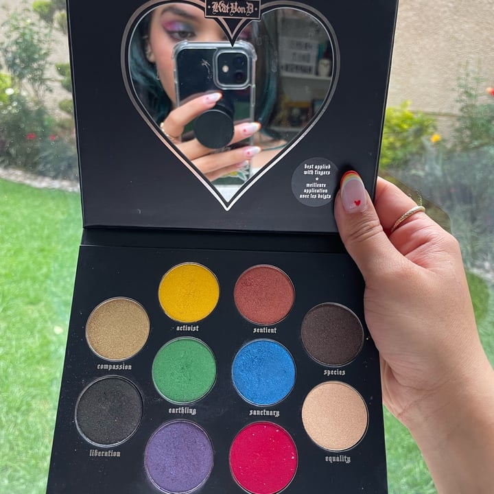 photo of KVD Beauty Love vegan palette shared by @animalliberation on  01 Oct 2021 - review