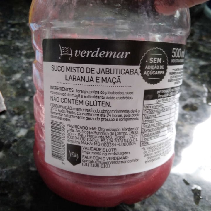 review photo of Verdemar Suco Misto Jabuticaba, Laranja e Maçã shared by @sorayafontes on 16 Oct 2022 - review