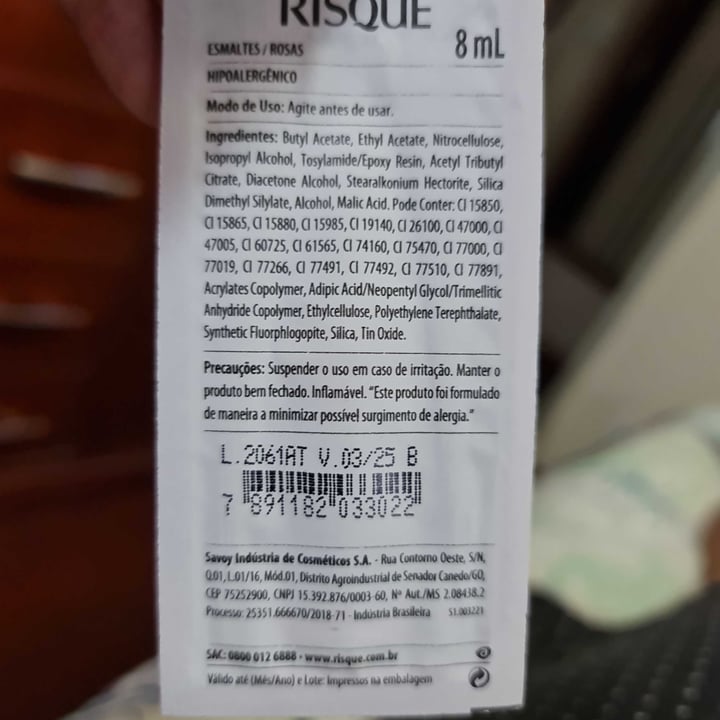 photo of Risqué Esmalte Risqué shared by @adrival on  07 May 2022 - review